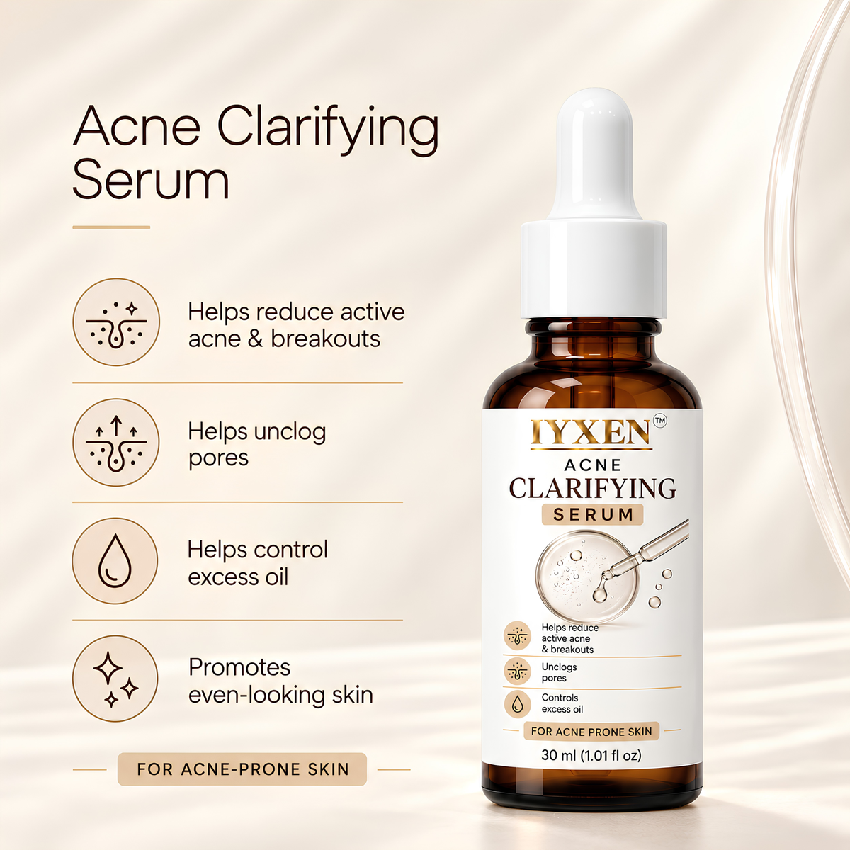 Iyxen Acne Clarifying Serum For Acne Prone Skin