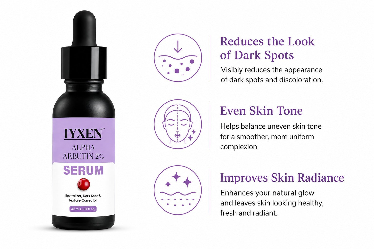 Iyxen Alpha Arbutin 2% + Hyaluronic Acid Dark Spot Face Serum