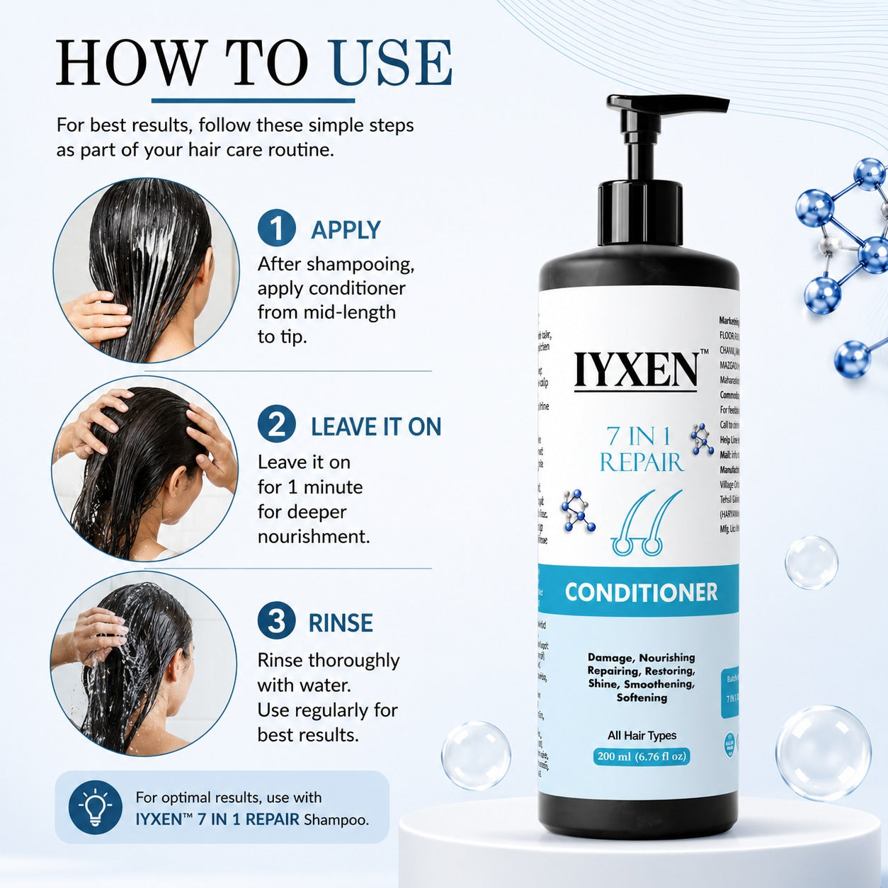 Iyxen 7 In 1 Repair Nourishing Hair Conditioner For All Hair Types