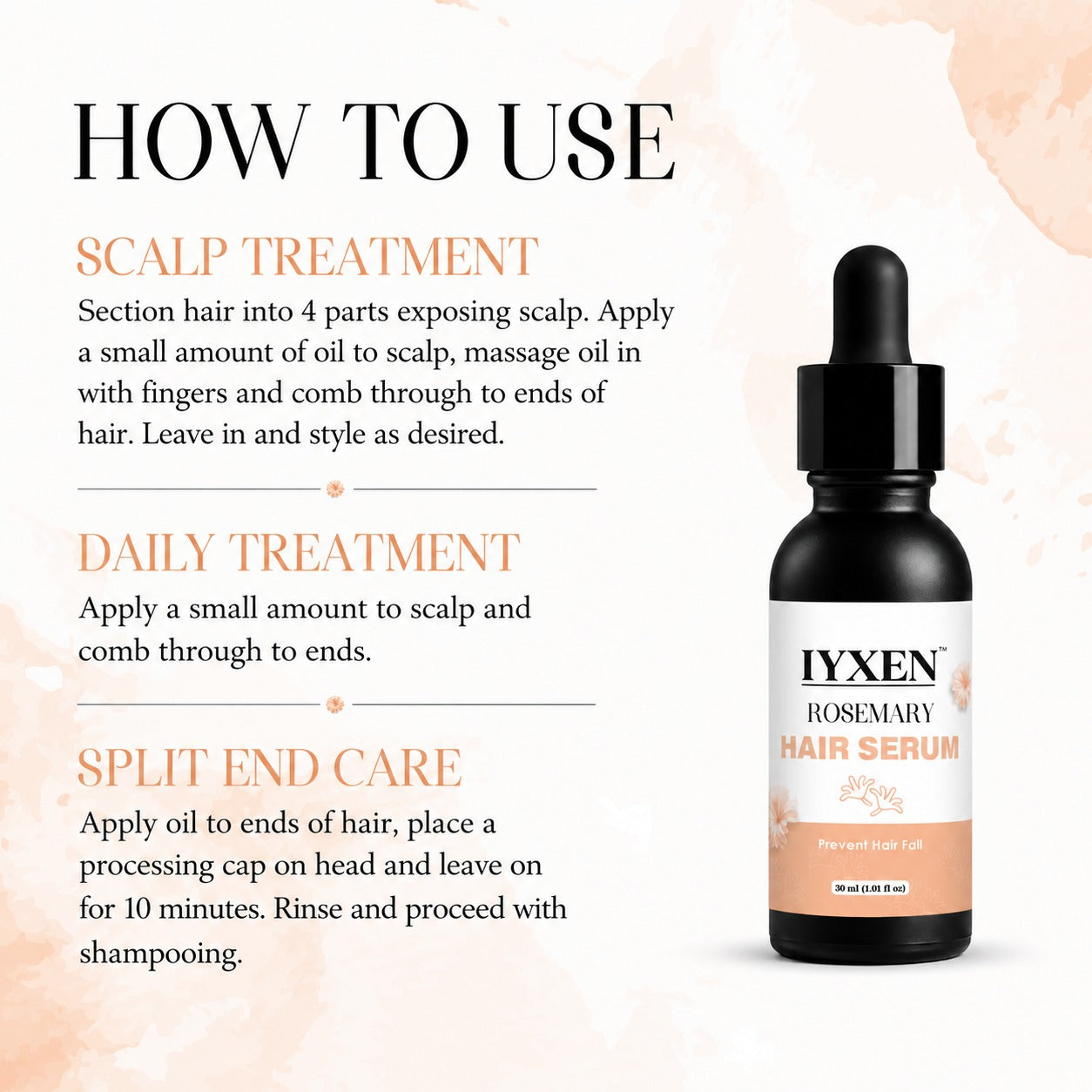 Iyxen Rosemary Biotin Hair Serum For Growth And Hair Fall Control