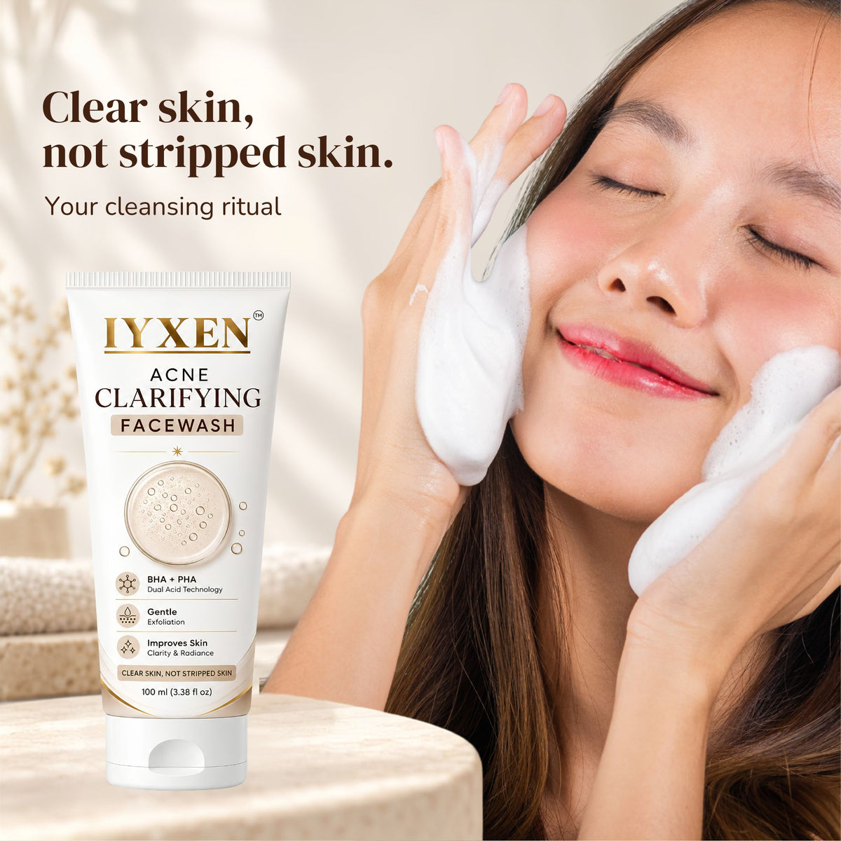 Iyxen Acne Clarifying Face Wash For Acne Prone Skin