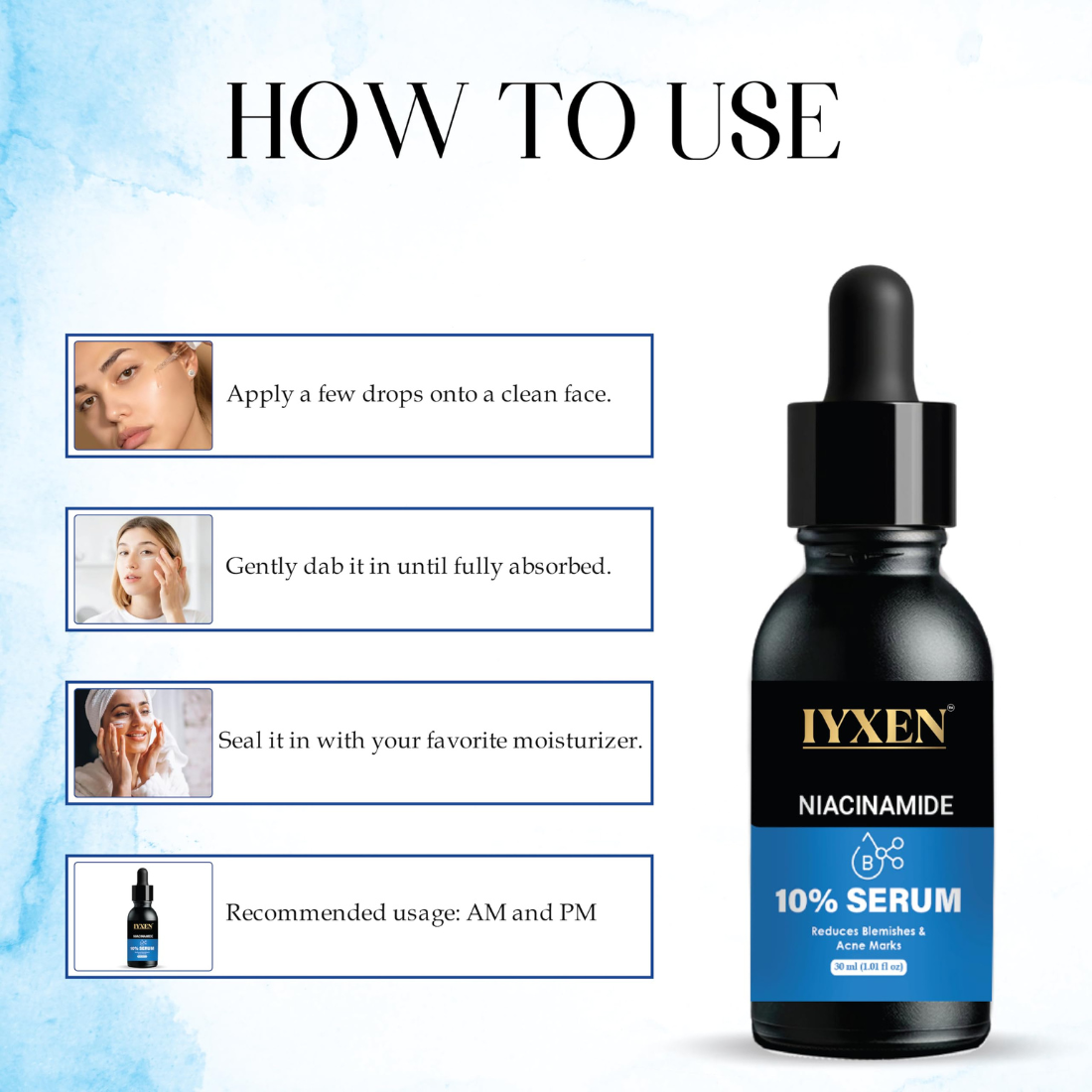 Iyxen Niacinamide 10% Face Serum For Blemishes And Acne Marks