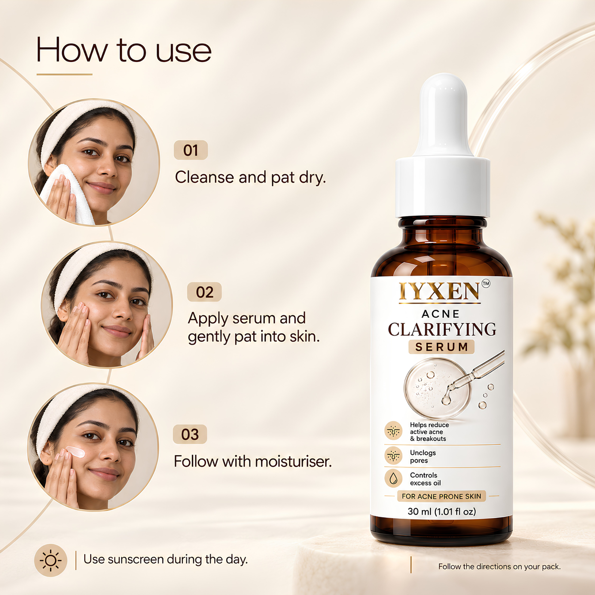 Iyxen Acne Clarifying Serum For Acne Prone Skin