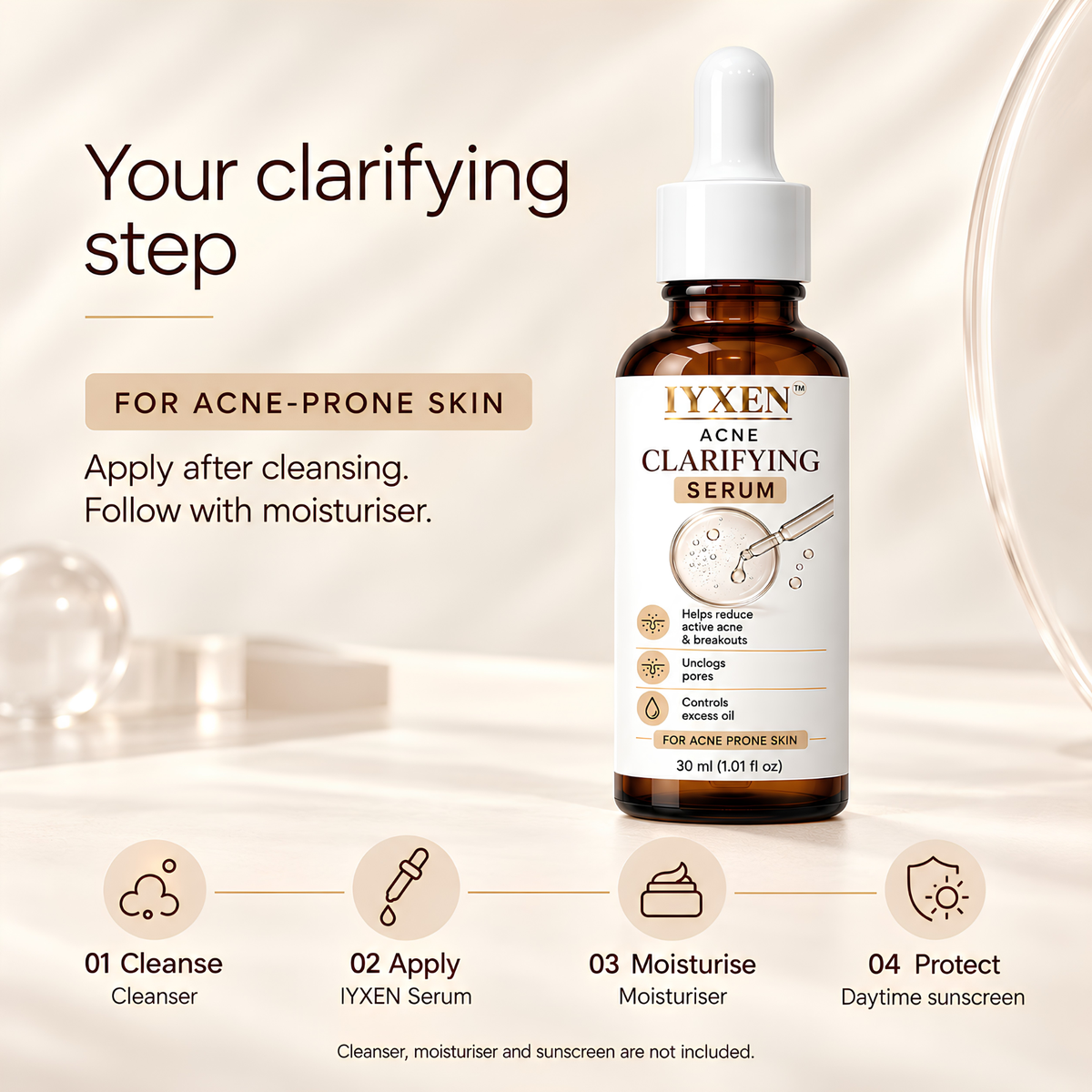 Iyxen Acne Clarifying Serum For Acne Prone Skin