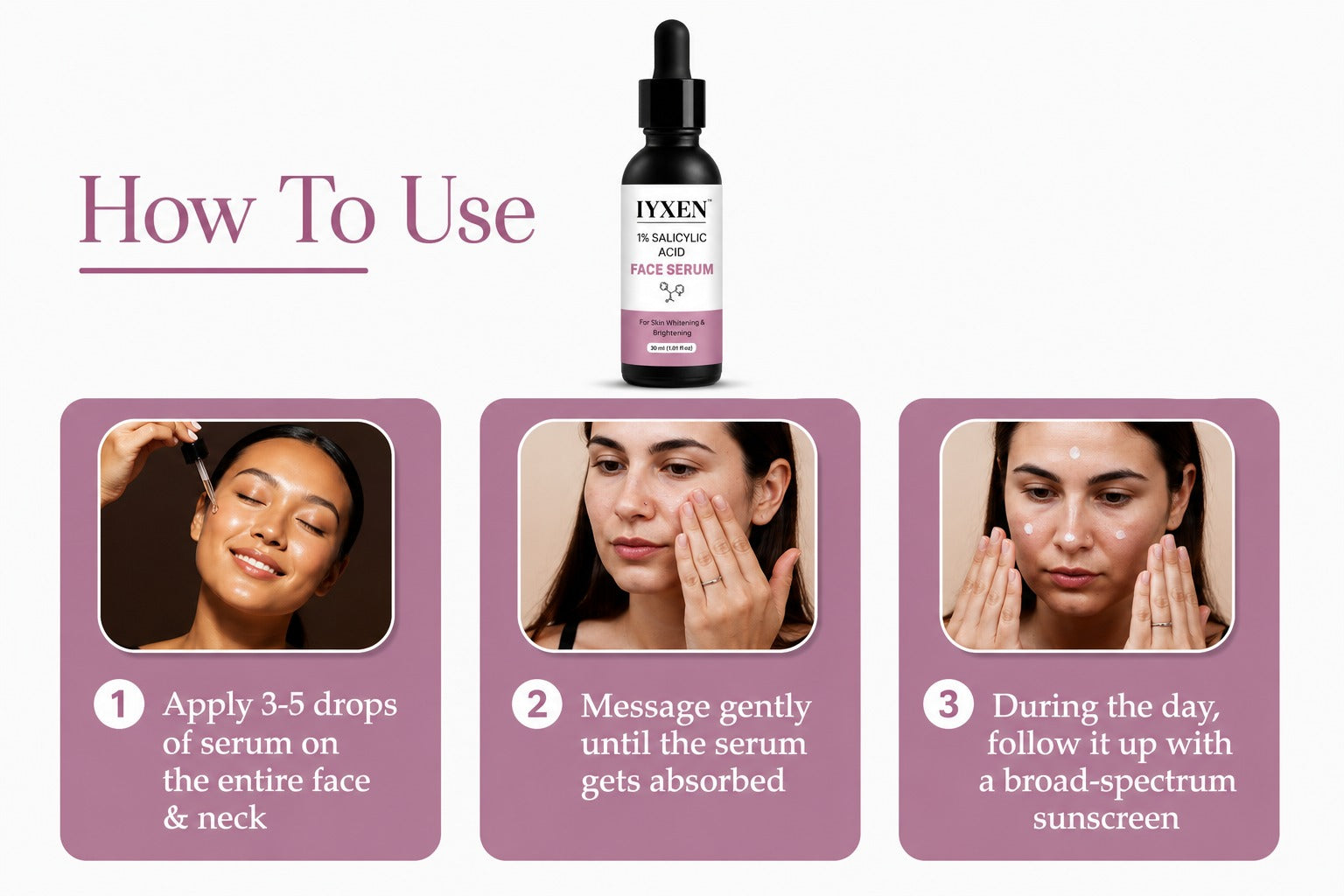 Iyxen 1% Salicylic Acid Brightening Face Serum