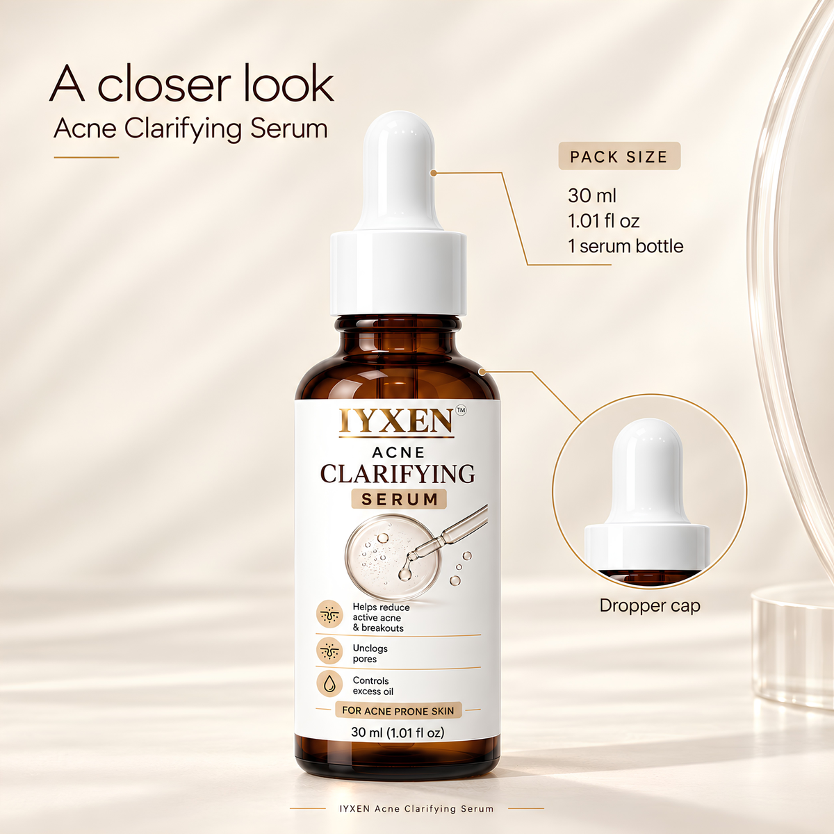 Iyxen Acne Clarifying Serum For Acne Prone Skin
