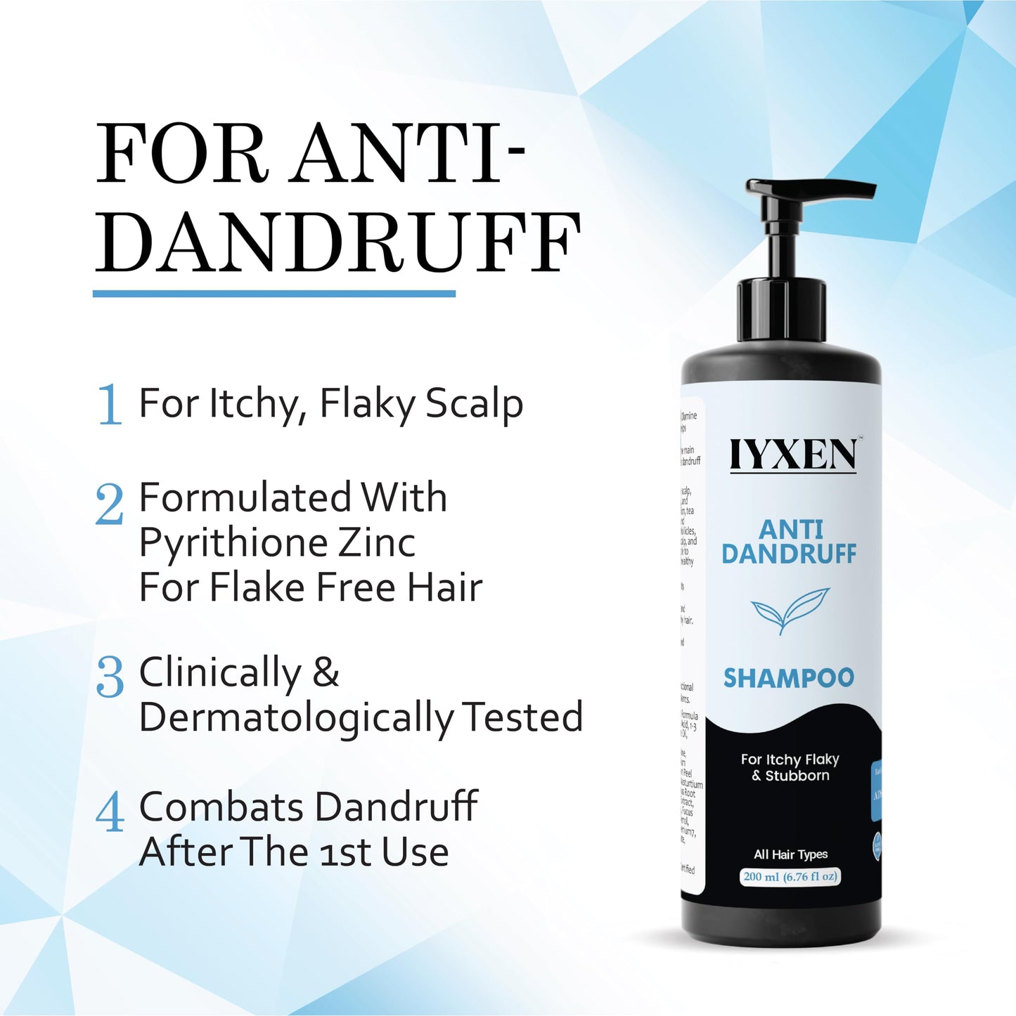 IYXEN™ 7-in-1 Advanced Anti-Dandruff Shampoo | Damage Repair & Nourishing (200 ml)