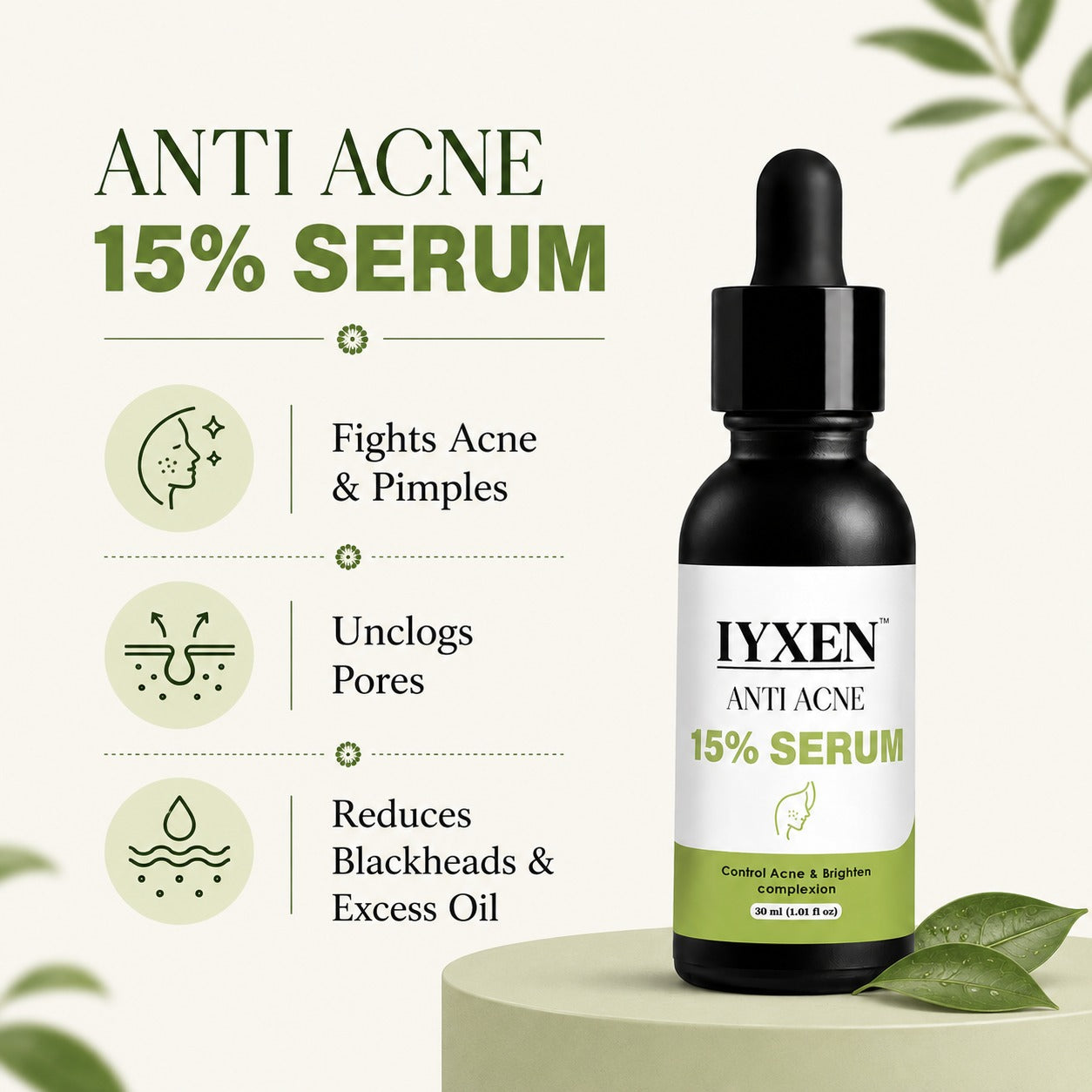Iyxen Anti Acne 15% Serum For Acne And Brightening