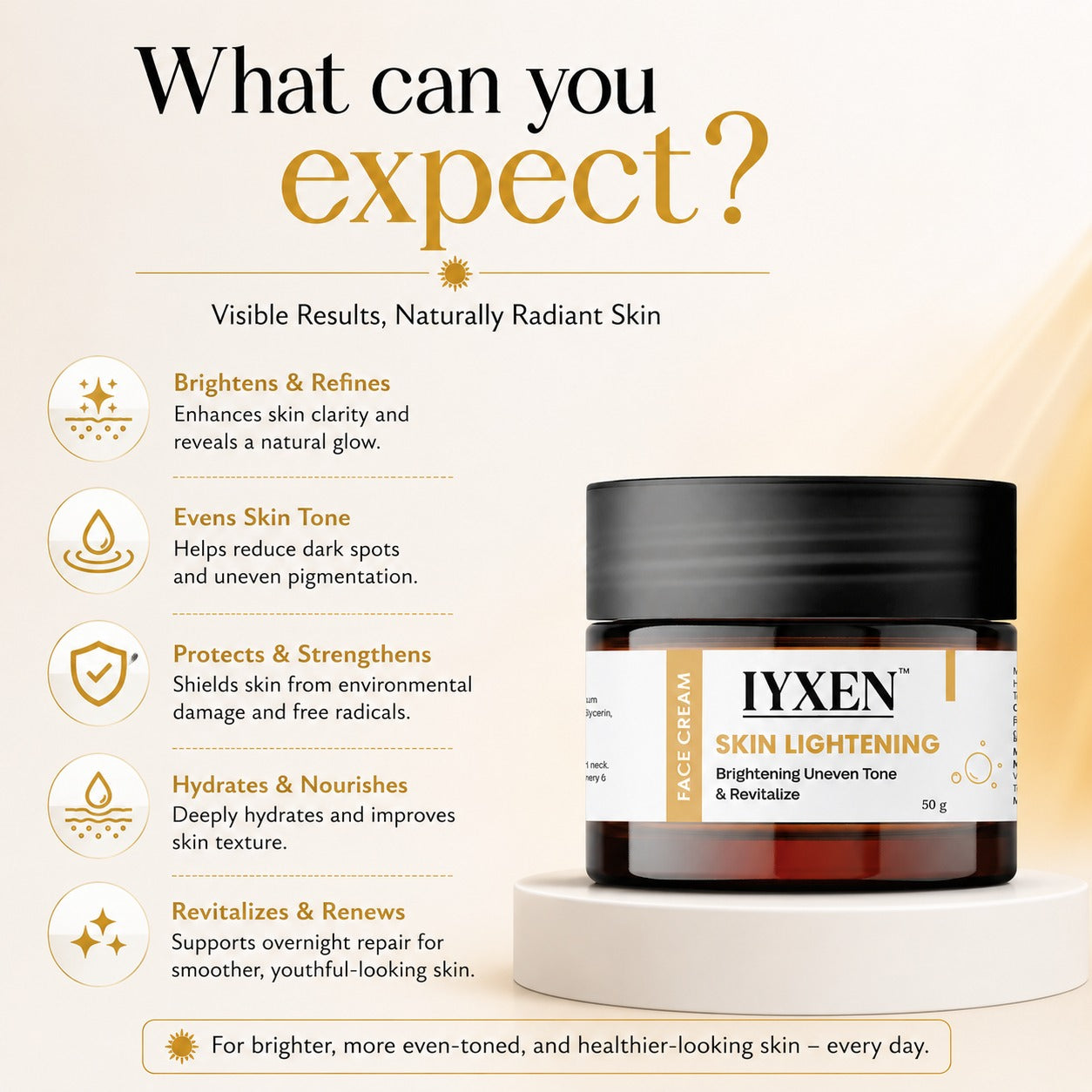 Iyxen Brightening Complex Uneven Tone Dark Spot Face Cream