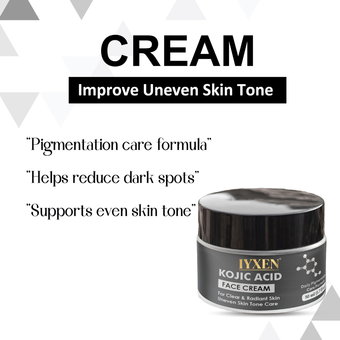 Iyxen Kojic Acid Niacinamide Face Cream For Clear Radiant Skin