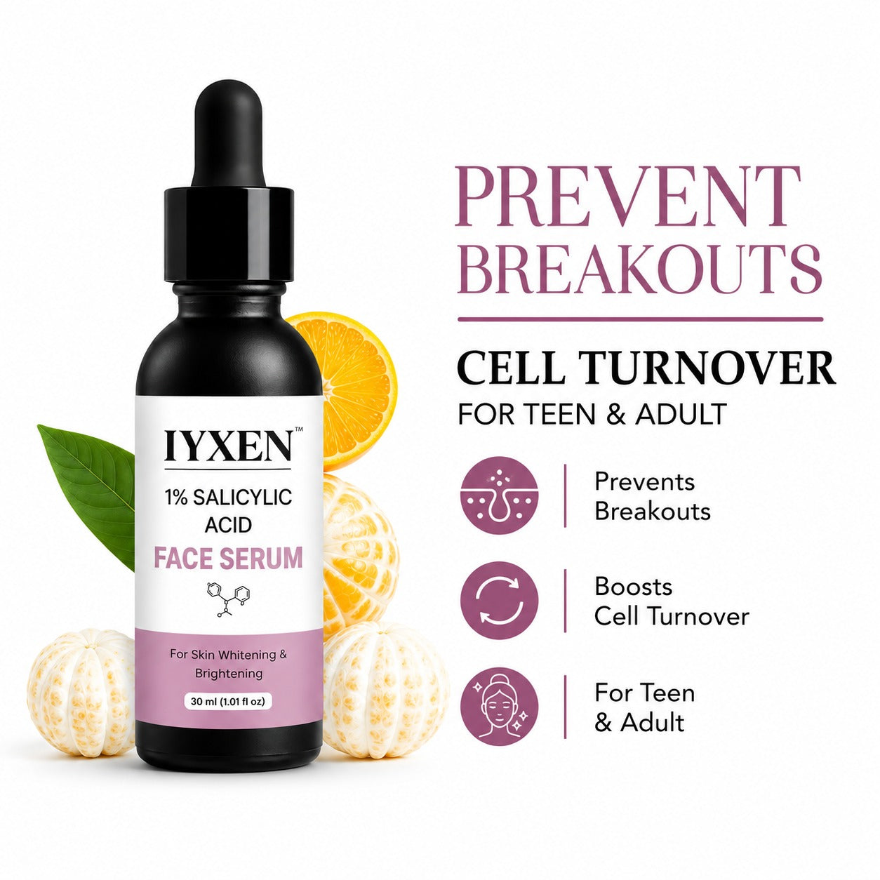 Iyxen 1% Salicylic Acid Brightening Face Serum