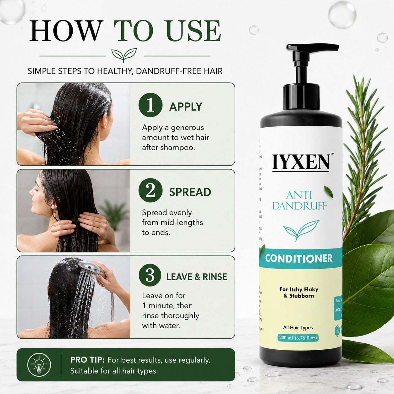 Iyxen Anti Dandruff Conditioner For Itchy Flaky Scalp