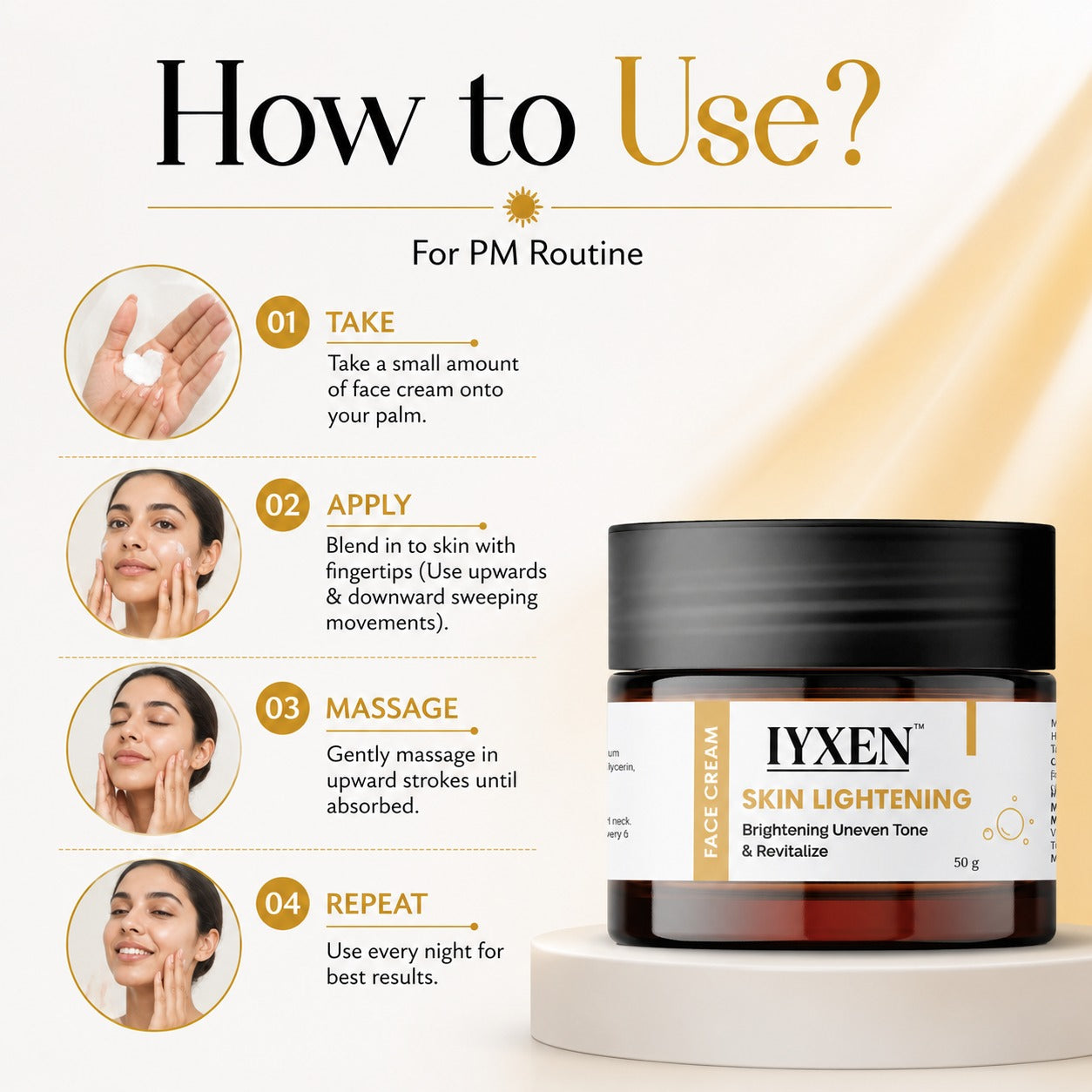 Iyxen Brightening Complex Uneven Tone Dark Spot Face Cream