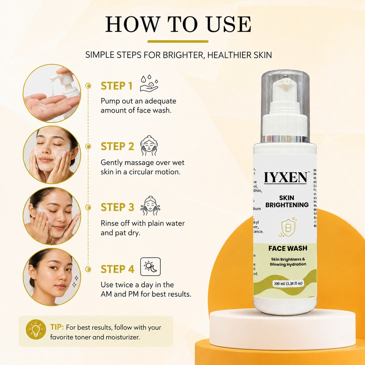 Iyxen Vitamin B Skin Brightening Face Wash