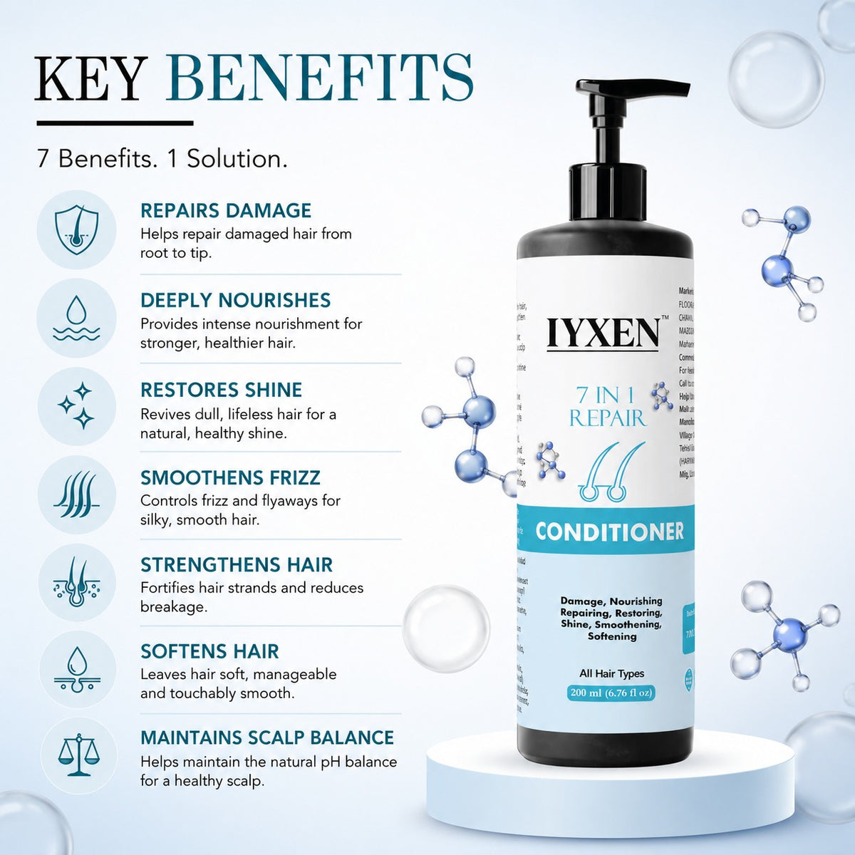 Iyxen 7 In 1 Repair Nourishing Hair Conditioner For All Hair Types