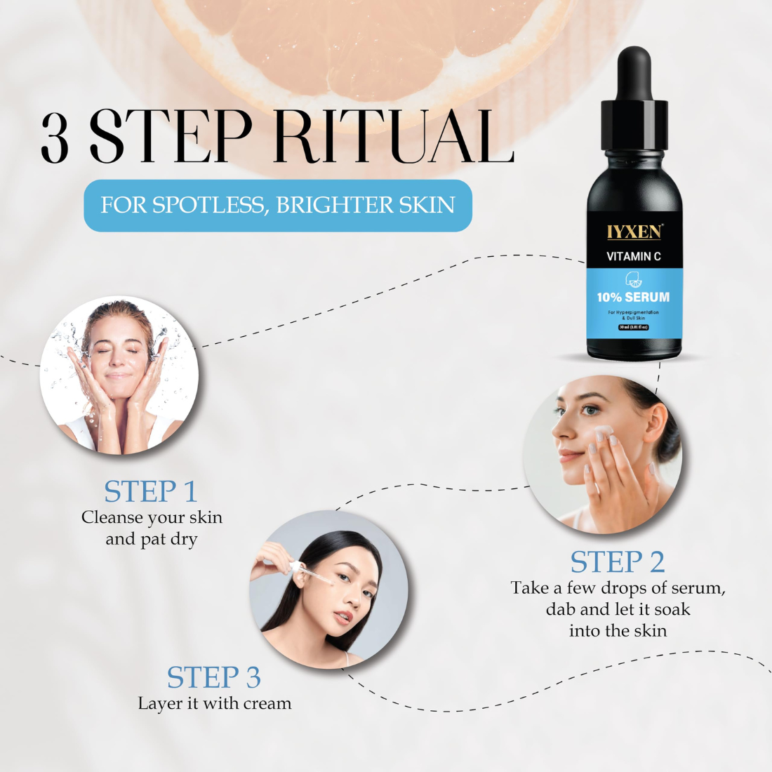 Iyxen Vitamin C 10% Brightening Serum For Hyperpigmentation