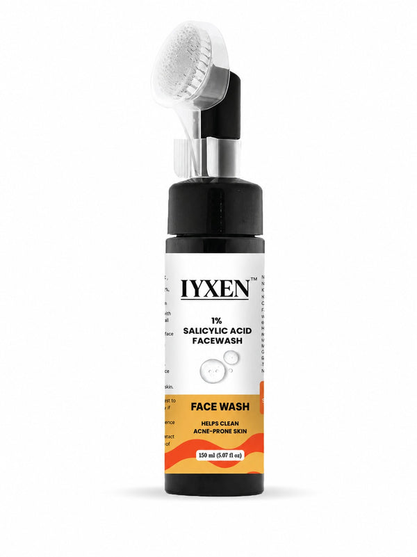 Iyxen 1% Salicylic Acid Face Wash With Brush For Acne Prone Skin