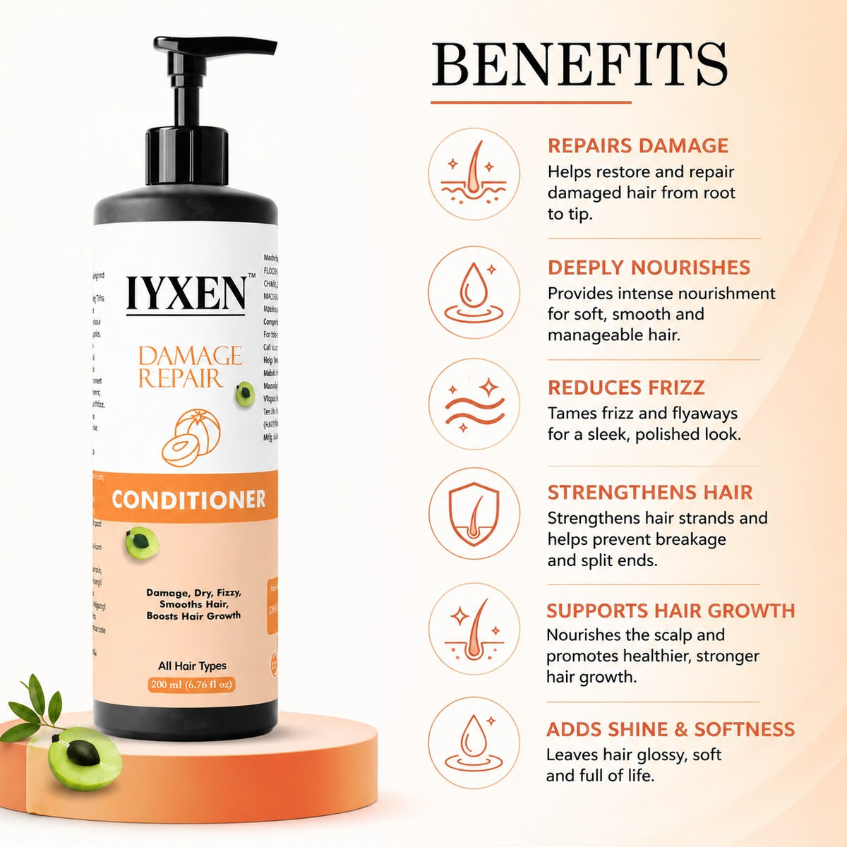 Iyxen Avocado Damage Repair Conditioner For All Hair Types