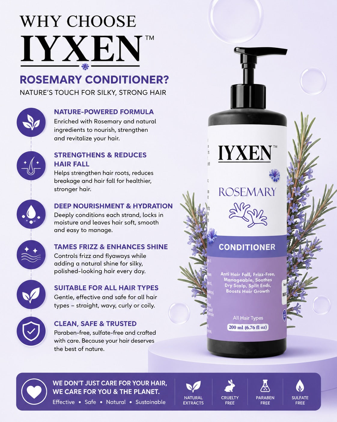 Iyxen Rosemary Hair Fall Control Conditioner